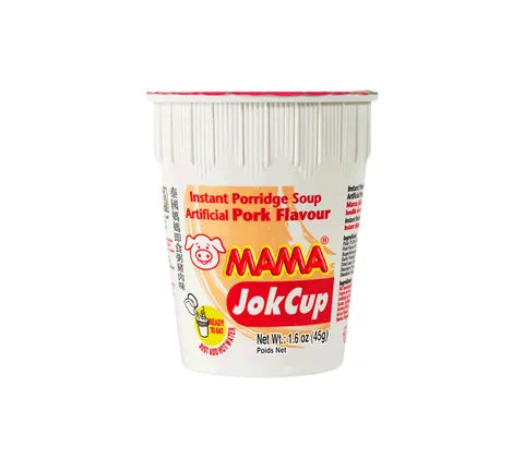 Soupe instantanée au porridge Mama, saveur de porc, Jok Cup (45 gr)